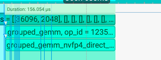 NVFP4 grouped GEMM調用片段