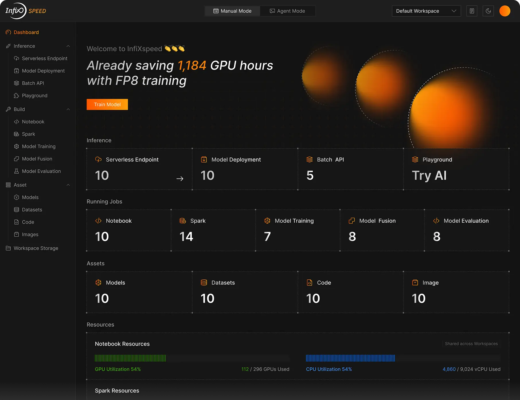 InfiXspeed dashboard preview