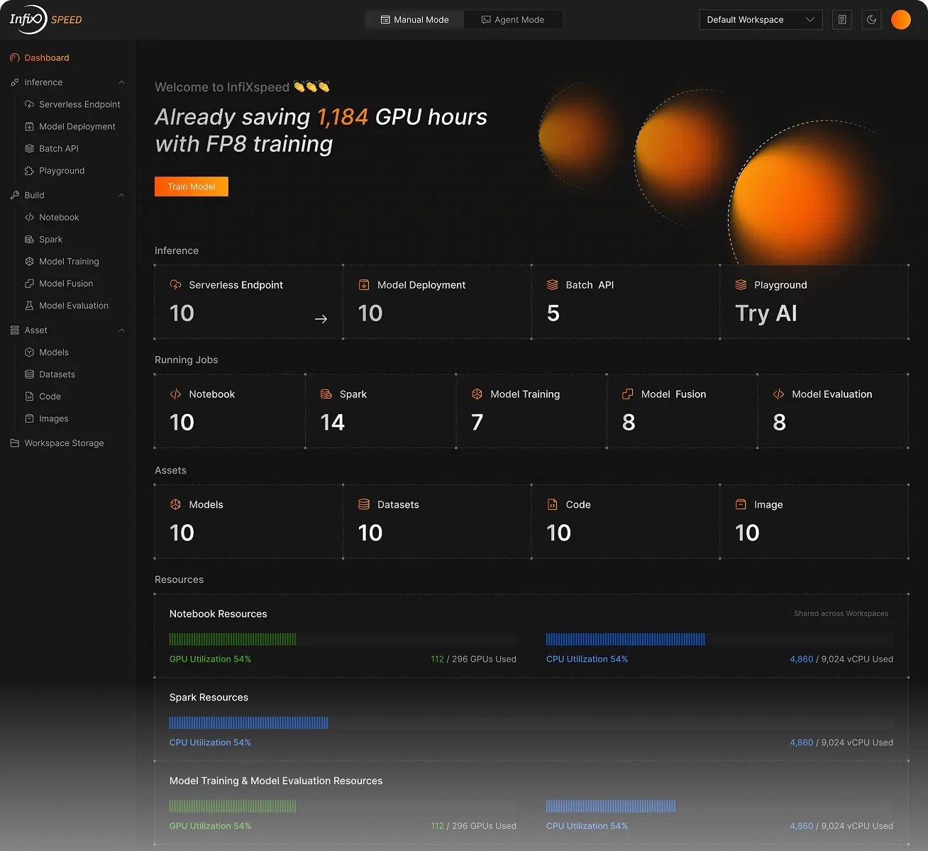 InfiXspeed dashboard preview